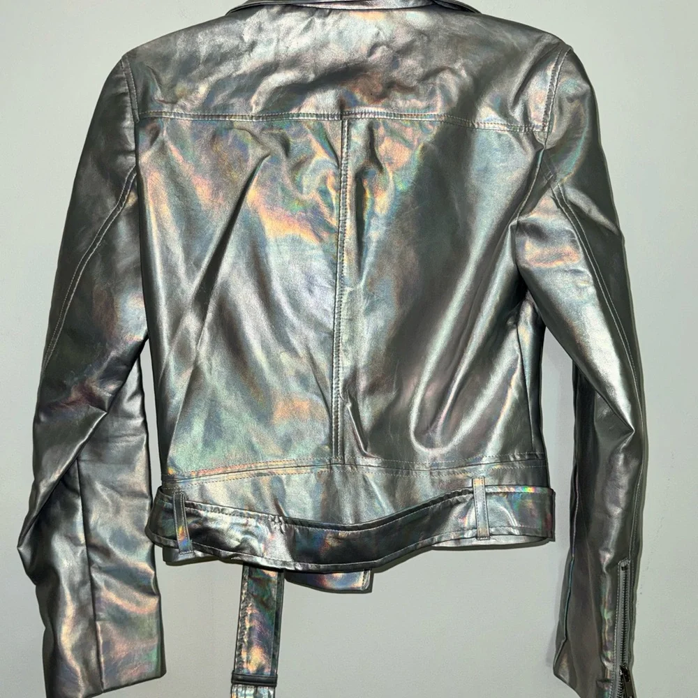 Silver Metallic Women's Jacket - Picture 4 of 5